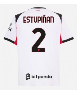 Günstige AC Milan Pervis Estupinan #2 Auswärtstrikot 2025-26 Kurzarm